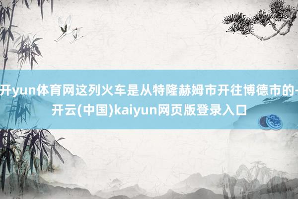 开yun体育网这列火车是从特隆赫姆市开往博德市的-开云(中国)kaiyun网页版登录入口