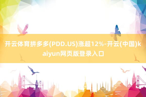 开云体育拼多多(PDD.US)涨超12%-开云(中国)kaiyun网页版登录入口