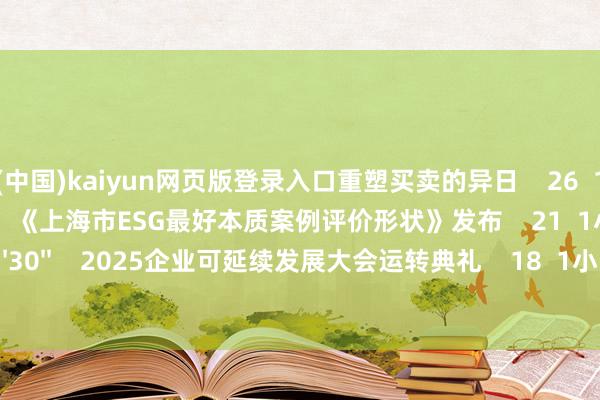 开云(中国)kaiyun网页版登录入口重塑买卖的异日    26  1小时前     05'02''    《上海市ESG最好本质案例评价形状》发布    21  1小时前     01'30''    2025企业可延续发展大会运转典礼    18  1小时前     一财最热    点击关闭-开云(