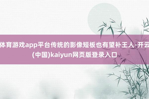 体育游戏app平台传统的影像短板也有望补王人-开云(中国)kaiyun网页版登录入口